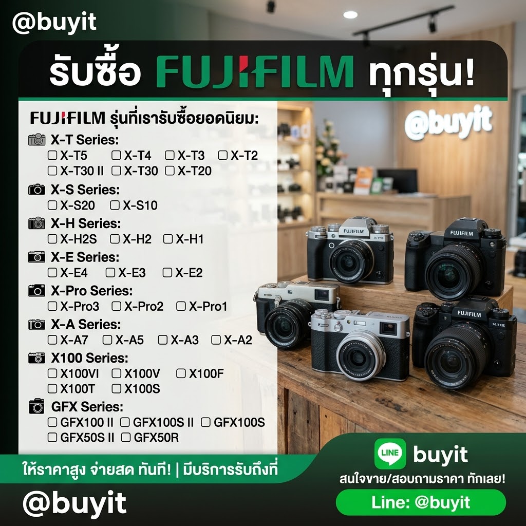 อินโฟกราฟิกการเตรียมกล้อง Fujifilm ก่อนขาย