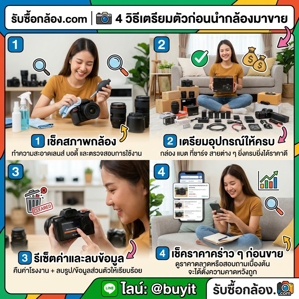4 วิธีเตรียมตัวก่อนนำกล้องมาขาย